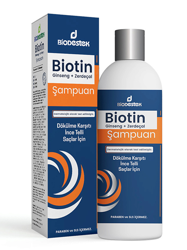 Изображение товара DESTEK Шампунь Биотин женьшень+куркума 330 мл против выпадения и для роста волос