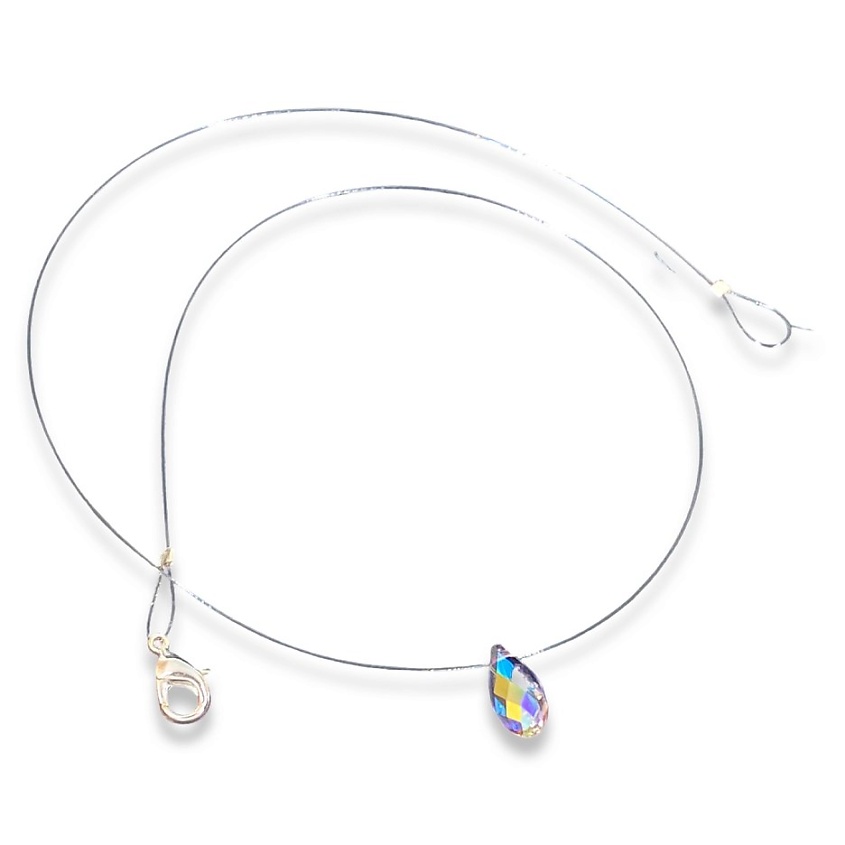 Изображение товара Подвеска на леске Swarovski Crystal AB диаметр 11 мм изгоном 38 см