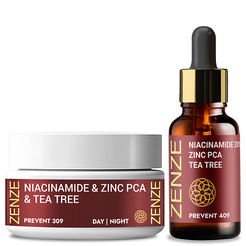 

ZENZE Набор для лица: крем + сыворотка от прыщей ниацинамид цинк, Набор для лица: крем + сыворотка от прыщей ниацинамид цинк