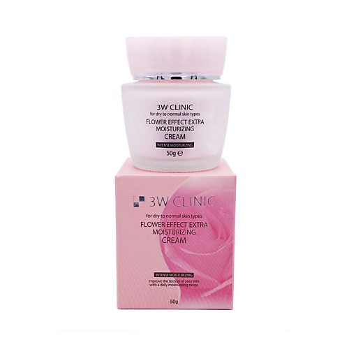 

3W CLINIC Крем для лица увлажняющий с цветочными экстрактами, FLOWER EFFECT EXTRA MOISTURIZING 50, Крем для лица увлажняющий с цветочными экстрактами, FLOWER EFFECT EXTRA MOISTURIZING