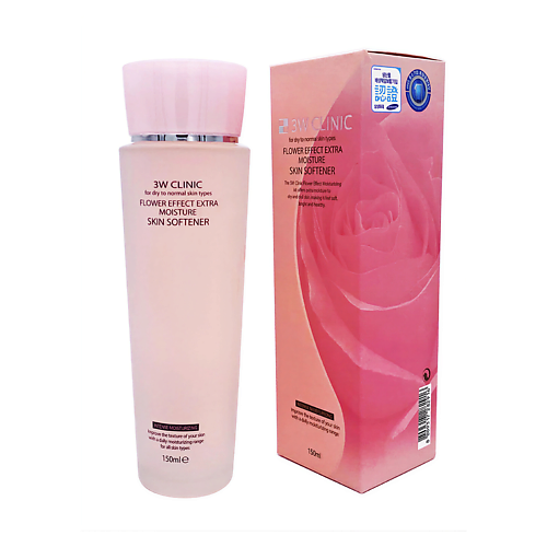 

3W CLINIC Тонер для лица увлажняющий с цветочными экстрактами, FLOWER EFFECT EXTRA MOISTURE 150, Тонер для лица увлажняющий с цветочными экстрактами, FLOWER EFFECT EXTRA MOISTURE