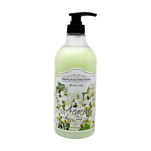 Гель для душа 3W CLINIC Расслабляющий гель для душа Акация RELAXING ACACIA BODY CLEANSER