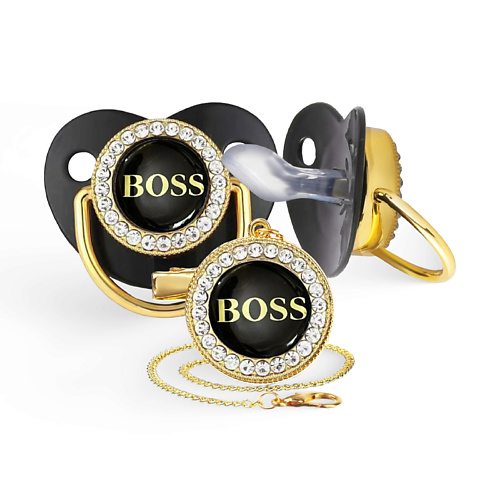 

MUM&BABY Набор: Соска - пустышка ортодонтическая, с держателем BOSS, Набор: Соска - пустышка ортодонтическая, с держателем BOSS