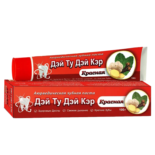

DAY 2 DAY CARE Аюрведическая зубная паста Красная 100, Аюрведическая зубная паста Красная
