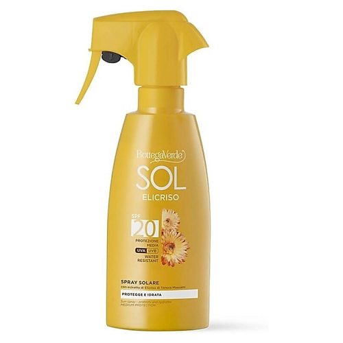 

BOTTEGA VERDE Солнцезащитный спрей для тела Sol Elicriso Sun Spray SPF20 200, Солнцезащитный спрей для тела Sol Elicriso Sun Spray SPF20