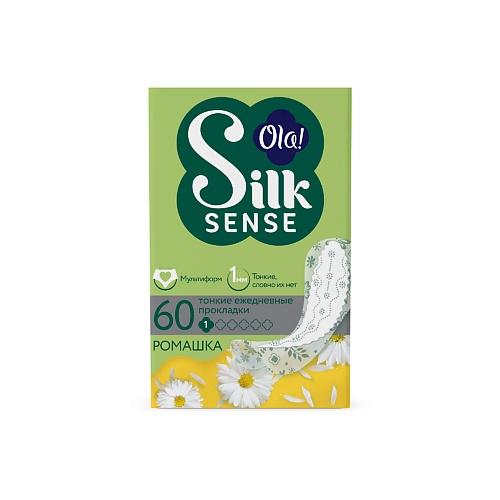 

OLA! Silk Sense Light Прокладки тонкие женские ежедневные мультиформ, аромат Ромашка, Silk Sense Light Прокладки тонкие женские ежедневные мультиформ, аромат Ромашка