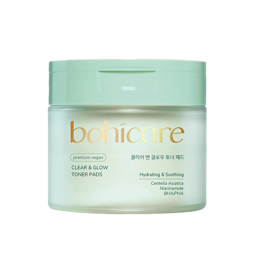 

BOHICARE Тонер пэды для лица очищающие увлажняющие Clear & Glow Toner Pads 720, Тонер пэды для лица очищающие увлажняющие Clear & Glow Toner Pads
