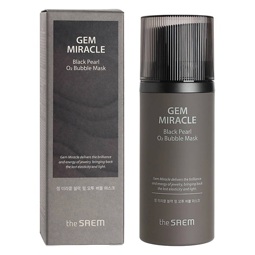

THE SAEM Маска кислородная с экстрактом жемчуга Gem Miracle Black Pearl O2 Bubble 105, Маска кислородная с экстрактом жемчуга Gem Miracle Black Pearl O2 Bubble
