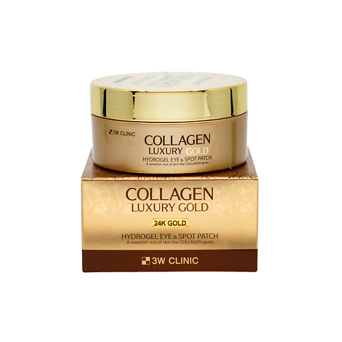 

3W CLINIC Гидрогелевые патчи для кожи вокруг глаз с коллагеном и золотом COLLAGEN&LUXURY, Гидрогелевые патчи для кожи вокруг глаз с коллагеном и золотом COLLAGEN&LUXURY