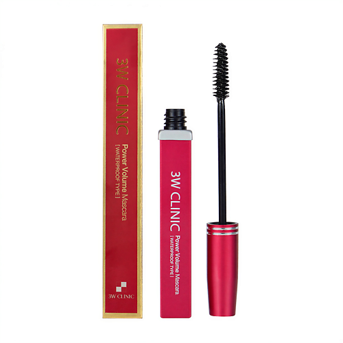 Тушь для ресниц 3W CLINIC Тушь для объёма ресниц (влагостойкая), POWER VOLUME MASCARA WATER PROOF TYPE