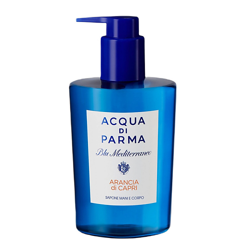 

ACQUA DI PARMA Парфюмерное жидкое мыло для рук и тела Blu Mediterraneo Arancia di Capri 300, Парфюмерное жидкое мыло для рук и тела Blu Mediterraneo Arancia di Capri