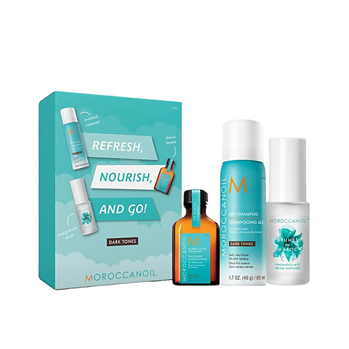 

MOROCCANOIL Набор для волос Nourish and Go Масло+шампунь+Спрей, Набор для волос Nourish and Go Масло+шампунь+Спрей