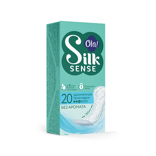 

OLA! Silk Sense Ежедневные женские удлиненные прокладки, без аромата, Silk Sense Ежедневные женские удлиненные прокладки, без аромата