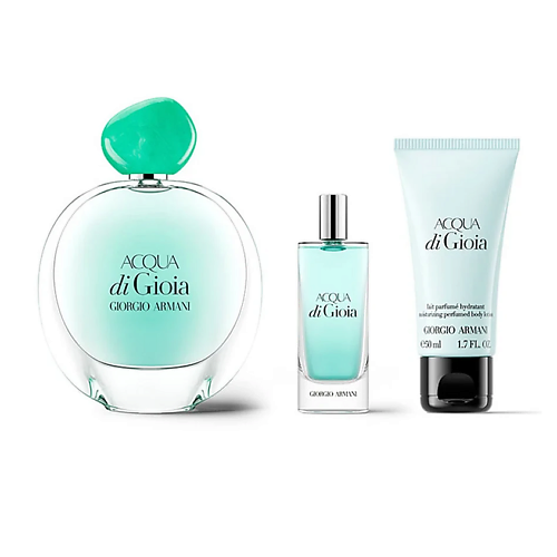 Набор парфюмерии GIORGIO ARMANI Набор Acqua Di Gioia: Парфюмерная вода + Парфюмерная вода (мини) + Лосьон для тела