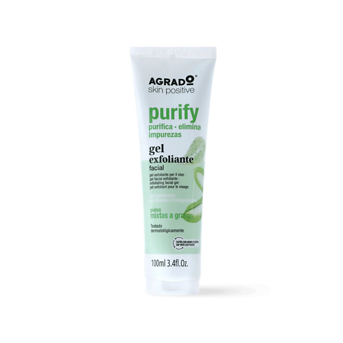 

AGRADO Очищающий гель-эксфолиант для комбинированной и жирной кожи лица 100, Очищающий гель-эксфолиант для комбинированной и жирной кожи лица