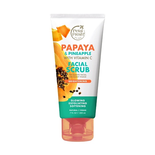 

PETAL FRESH Скраб придающий сияние коже лица с экстрактом папайи и ананаса 200, Скраб придающий сияние коже лица с экстрактом папайи и ананаса