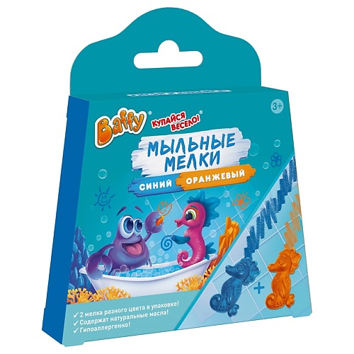 

BAFFY Мыльные мелки, ОРАНЖЕВЫЙ+СИНИЙ 24, Мыльные мелки, ОРАНЖЕВЫЙ+СИНИЙ