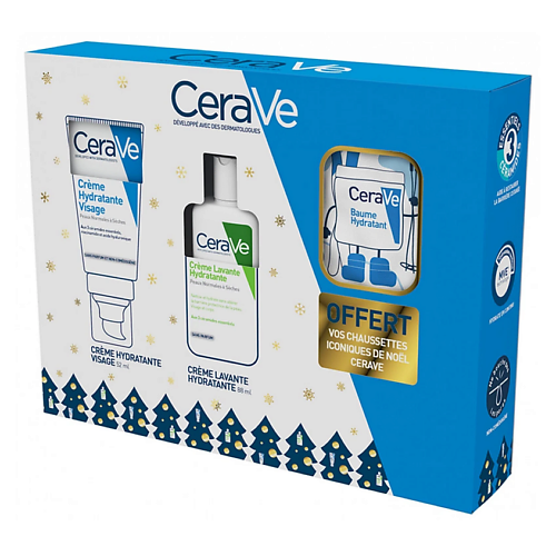 

CERAVE Подарочный набор для ухода за лицом: Увлажняющий крем + Очищающий крем + Носки, Подарочный набор для ухода за лицом: Увлажняющий крем + Очищающий крем + Носки