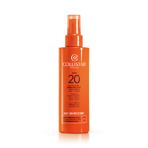 

COLLISTAR Молочко увлажняющее для загара для лица и тела SPF20 Tanning Moisturizing Nilk Spray 200, Молочко увлажняющее для загара для лица и тела SPF20 Tanning Moisturizing Nilk Spray