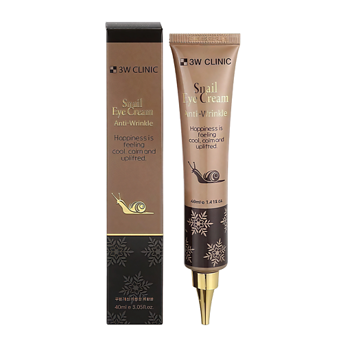 

3W CLINIC Крем для кожи вокруг глаз с муцином улитки, SNAIL EYE CREAM 40, Крем для кожи вокруг глаз с муцином улитки, SNAIL EYE CREAM