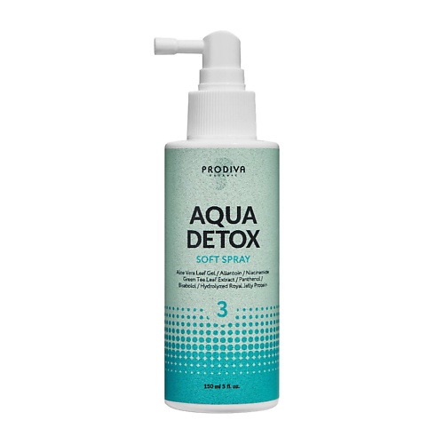 

PRODIVA Cпрей для чувствительной кожи головы Aqua Detox Soft Spray 150, Cпрей для чувствительной кожи головы Aqua Detox Soft Spray