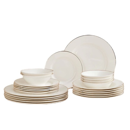 

ARYA HOME COLLECTION Набор Столовой Посуды Exclusive из Костяного фарфора Dory Gold, Набор Столовой Посуды Exclusive из Костяного фарфора Dory Gold