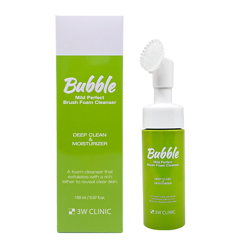 

3W CLINIC Пенка для умывания с щеточкой, MILD PERFECT BRUSH FOAM CLEANSER 150, Пенка для умывания с щеточкой, MILD PERFECT BRUSH FOAM CLEANSER