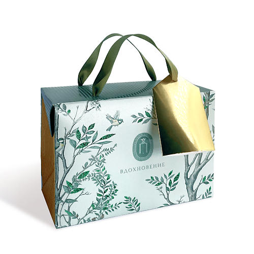 

ЛАКАРТ ДИЗАЙН Подарочный пакет-коробка зеленый, Подарочный пакет-коробка зеленый