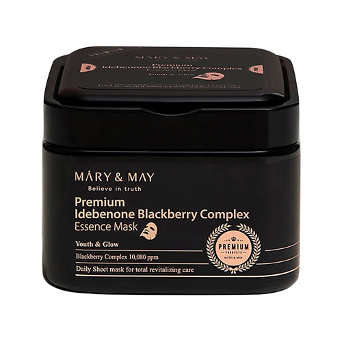 

MARY&MAY Маска для лица с идебеноном и комплексом ягод 30, Маска для лица с идебеноном и комплексом ягод