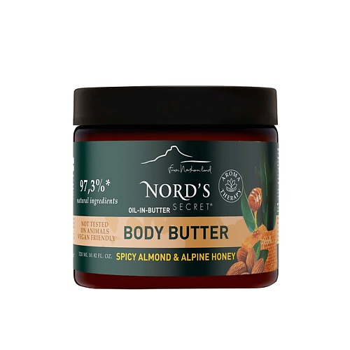 Масло для тела NORD'S SECRET Масло для тела взбитое Пряный миндаль и альпийский мед Body Butter Spicy Almond & Alpine Honey