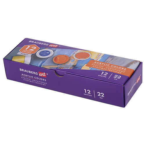 

BRAUBERG Краски акриловые художественные ART DEBUT в баночках, Краски акриловые художественные ART DEBUT в баночках