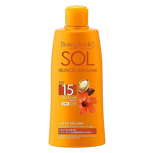 

BOTTEGA VERDE Солнцезащитный лосьон для тела Sol Hibiscus & Argan Sun Lotion SPF15 200, Солнцезащитный лосьон для тела Sol Hibiscus & Argan Sun Lotion SPF15