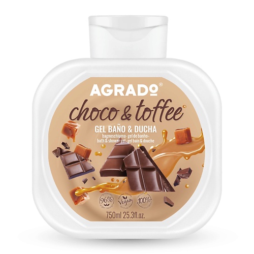 

AGRADO Гель для ванны и душа ШОКОЛАД и ТОФФИ 750, Гель для ванны и душа ШОКОЛАД и ТОФФИ