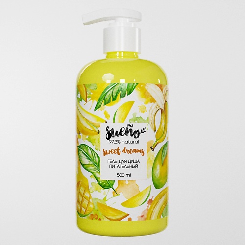 

SUENO Гель для душа питательный бананово-манговый 500, Гель для душа питательный бананово-манговый