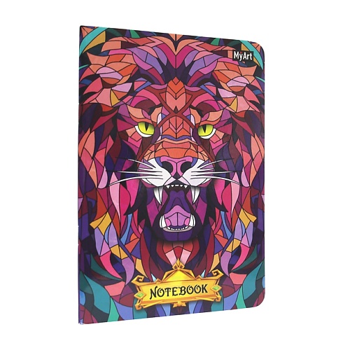 

MYART Блокнот в клетку Витражи "Лев", формат А5, 40 листов, Блокнот в клетку Витражи "Лев", формат А5, 40 листов