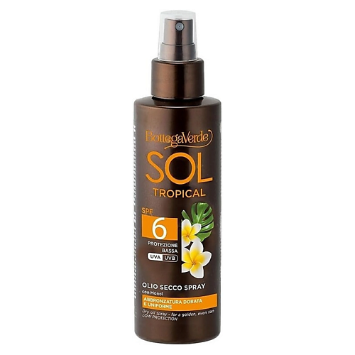 

BOTTEGA VERDE Солнцезащитное масло-спрей Sol Tropical Dry Oil Spray SPF6 150, Солнцезащитное масло-спрей Sol Tropical Dry Oil Spray SPF6