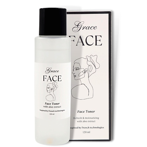 

GRACE FACE Увлажняющий и успокаивающий тоник для лица с экстрактом алоэ вера 120, Увлажняющий и успокаивающий тоник для лица с экстрактом алоэ вера