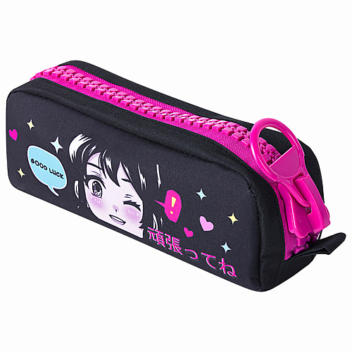 

BRAUBERG Пенал с объемной молнией Anime girl, Пенал с объемной молнией Anime girl
