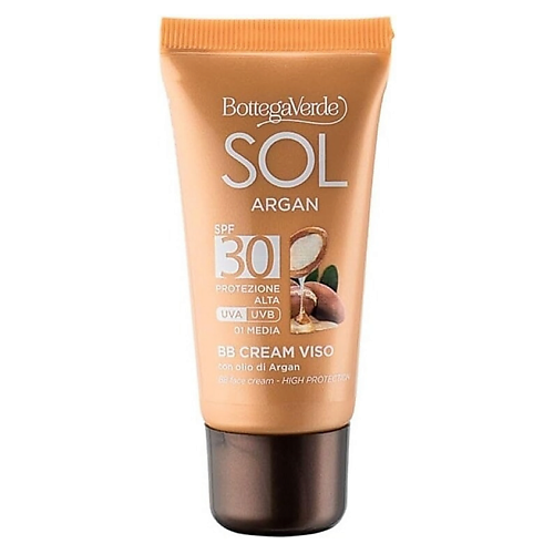 

BOTTEGA VERDE Солнцезащитный BB-крем для лица Sol Argan BB Cream SPF30 25, Солнцезащитный BB-крем для лица Sol Argan BB Cream SPF30