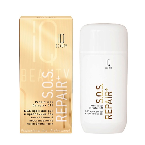 

IQ BEAUTY Крем для рук и тела, проблемной кожи S.O.S.Repair+ с пробиотиками и церамидами 100, Крем для рук и тела, проблемной кожи S.O.S.Repair+ с пробиотиками и церамидами