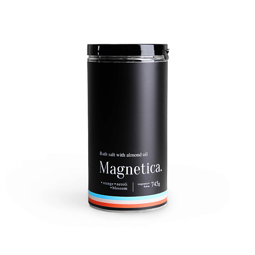 Соль для ванны MAGNETICA. Магниевая соль для ванны с миндальным маслом Апельсин, Нероли, Цветочные ноты