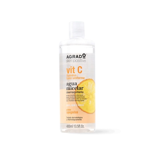 

AGRADO Мицеллярная вода для снятия макияжа с витамином С 400, Мицеллярная вода для снятия макияжа с витамином С
