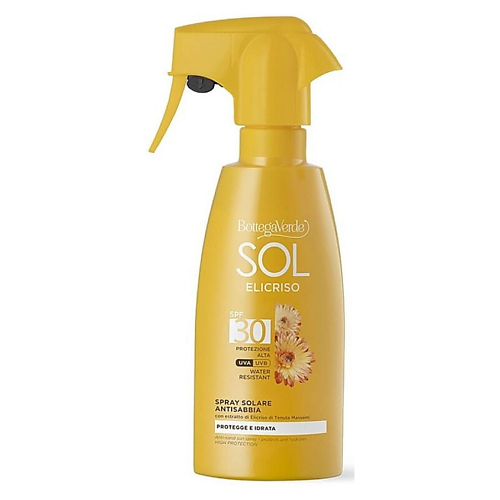 Солнцезащитный спрей для тела BOTTEGA VERDE Солнцезащитный спрей для тела Sol Elicriso Anti-Sand Sun Spray SPF30