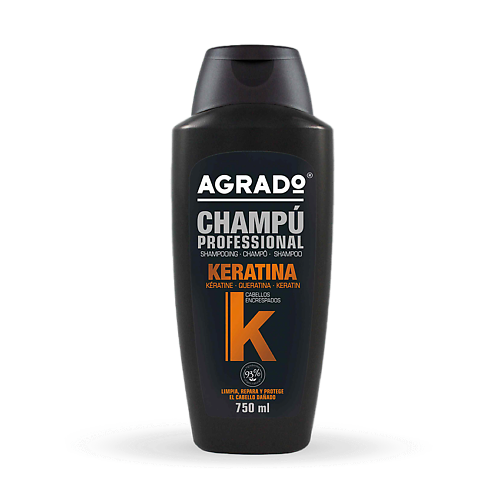 

AGRADO Профессиональный шампунь с кератином для вьющихся волос 750, Профессиональный шампунь с кератином для вьющихся волос