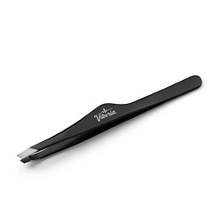 Пинцет для бровей и ресниц профессиональный, черный