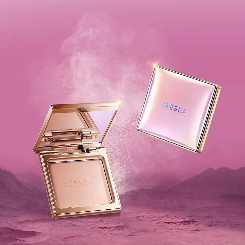 ZEESEA Пудра компактная для жирной, комбинированной и нормальной кожи Refreshing silky powder – фото 6