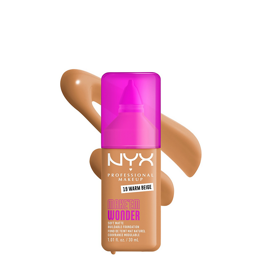 Изображение товара NYX PROFESSIONAL MAKEUP Тональная основа Make EM Wonder, Warm Beige, 30 мл