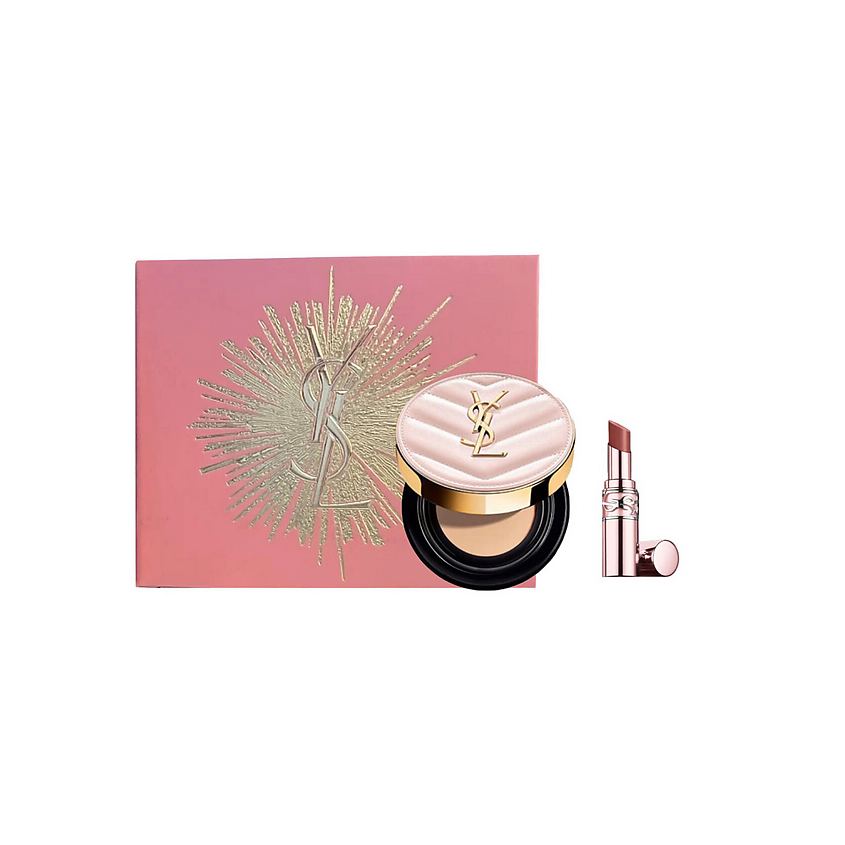 Изображение товара YVES SAINT LAURENT Кушон Touche Eclat Glow-Pact + Оттеночный бальзам Loveshine Candy Glow, №B10, 12 г + №7B, 3.1 г