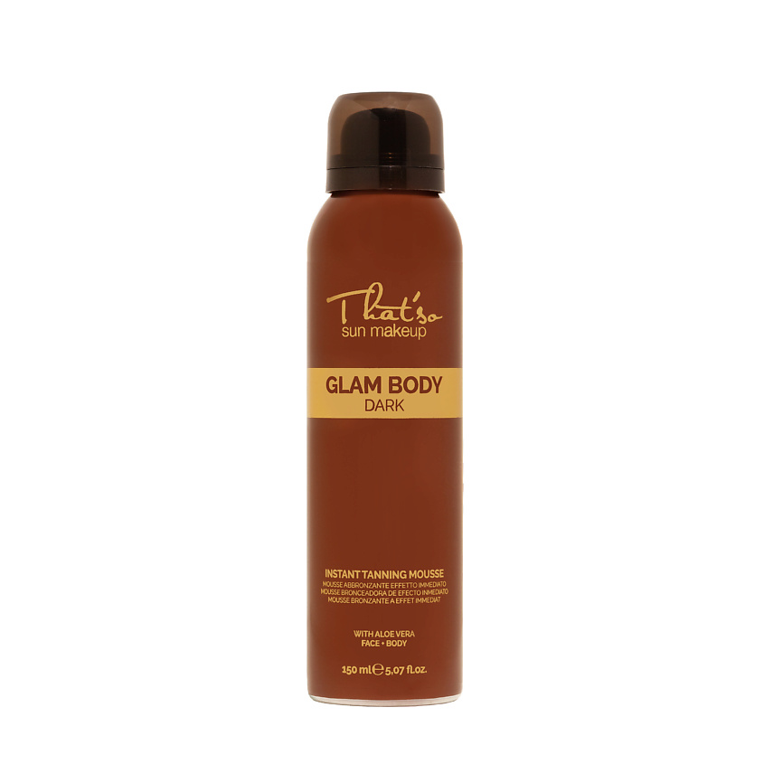 Изображение товара THAT'SO Мусс-автозагар мгновенный БРОНЗОВО-ЗОЛОТИСТЫЙ/GLAM BODY MOUSSE DARK, 150 мл; оттенок: бронзово-золотистый.