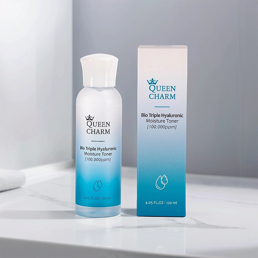 Изображение товара Увлажняющий тонер с гиалуроновой кислотой QUEEN CHARM 120 мл для лица ухаживающее средство